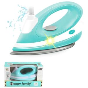 Fier de calcat de jucarie Happy Family, cu pulverizare apa si lumina, pentru copii 3 ani+