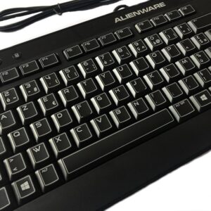 Tastatura ALIENWARE, layout: franceza, Multimedia, USB, Negru
