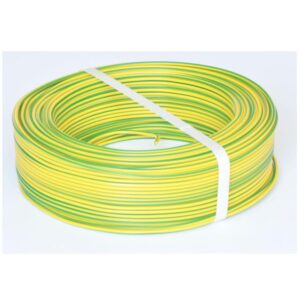 Rola 100m conductor masiv din cupru FY 1.5 (H07V-U) galben/verde