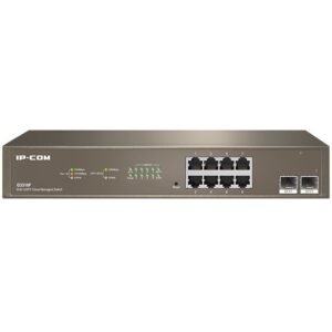 IP-COM 10-Port Gigabit Ethernet managed switch, G3310F; Network standard: IEEE 802.3, IEEE 802.3u, IEEE 802.3ab, IEEE 802.3x,