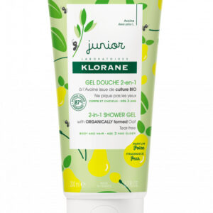 Gel pentru par si corp Klorane Junior cu aroma de pere (Gramaj: 200 ml, Concentratie: Gel de curatare)