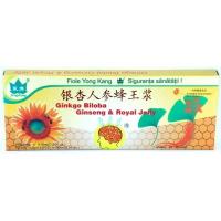 Ginkgo biloba cu ginseng si royal jelly fiole 10buc YONG KANG