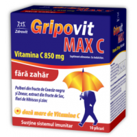 Gripovit max c fara zahar 10 doze 10plicuri ZDROVIT