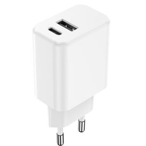 Incarcator retea USB-C +USB a fast charging 20W - alb Setty GSM106083