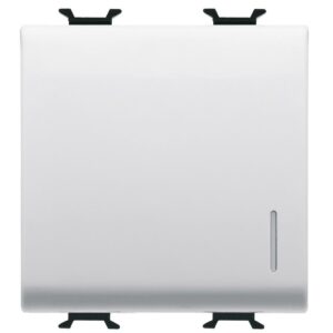 Intrerupator cap scara cu led 2 module 16A Gewiss Chorus GW10072, alb