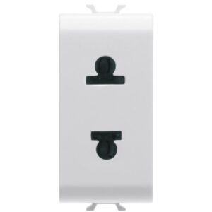 Priza standard euro/american 1 modul Gewiss Chorus GW10287, alb