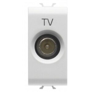 Priza tv directa 1M Gewiss Chorus GW10361, alb