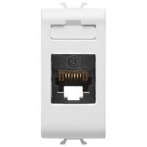 Priza telefon RJ11 1M Gewiss Chorus GW10401, alb