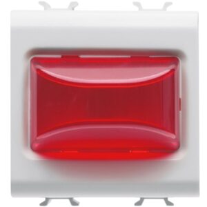 Lampa semnalizare reliefata rosie 2 module 12V ac/dc / 230V ac Gewiss Chorus GW10633