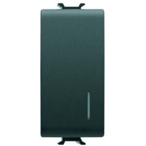 Intrerupator simplu cu led (neinclus), 1 modul Gewiss Chorus GW12002, negru satin