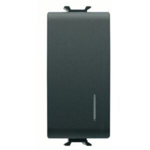 Intrerupator cu revenire ( sonerie ) 1 modul cu led 16A Gewiss Chorus GW12132, negru satin