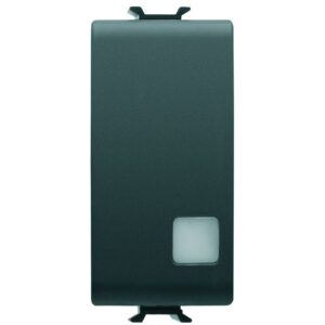 Intrerupator cu revenire+led 1 modul Gewiss Chorus GW12133, negru satin