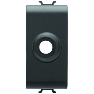 Tasta falsa 1 modul cu iesire pentru cablu Gewiss Chorus GW12196, negru satin