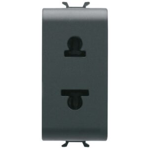 Priza euro/american 1 modul Gewiss Chorus GW12287, negru satin