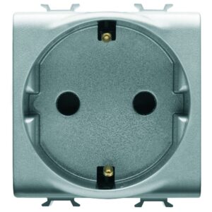 Priza schuko 2 module Gewiss Chorus GW14241, titan
