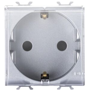 Priza 2 module cu capac transparent 16A Gewiss Chorus GW14242, titan