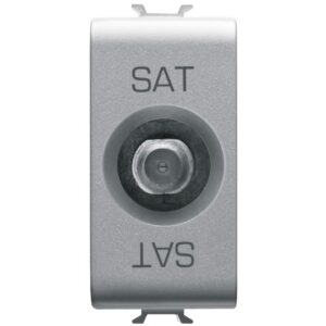 Priza TV/SAT directa 1 modul Gewiss Chorus GW14371, titan