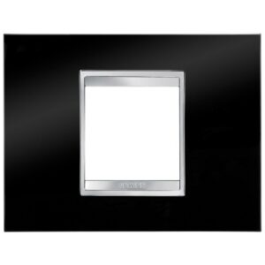 Rama ornament 2 module Gewiss Chorus Lux GW16202TN, negru toner