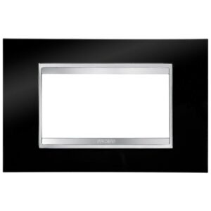 Rama ornament 4 module Gewiss Chorus Lux GW16204TN, negru toner