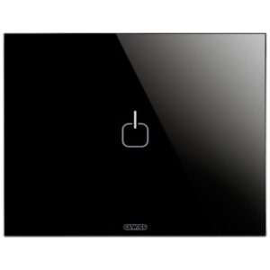 Rama ornament 3 module 1 simbol Gewiss Chorus Ice Touch GW16951CN, negru