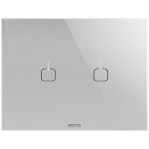 Rama ornament 3 module 2 simboluri Gewiss Chorus Ice Touch GW16952CT, titan