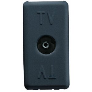 Priza tv de trecere 1 modul Gewiss System GW21229, negru