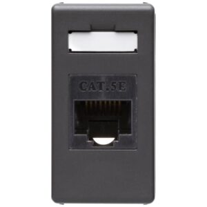 Priza date RJ45 Cat5e UTP 1 modul Gewiss System GW21271, negru
