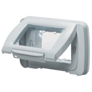 Rama ornament cu capac 4 module Gewiss System IP55 GW22461, alb