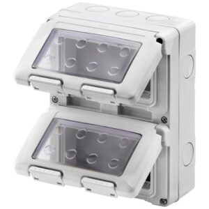 Doza aplicata IP55 verticala 8(2X4) module Gewiss System GW27051