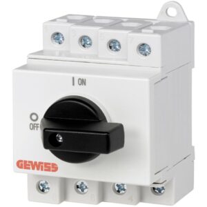 Separator rotativ pentru sistemele fotovoltaice 4P 32A 1000V DC Gewiss GW96187