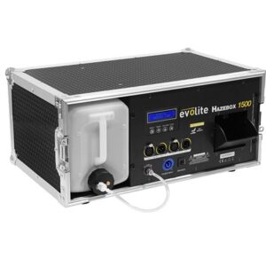 Masina profesionala de ceata 1500W cu cutie transport Evolite HAZEBOX1500