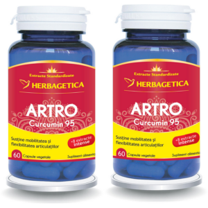 Pachet Artro Curcumin 95 60cps+60cps (50% reducere la al doilea produs)