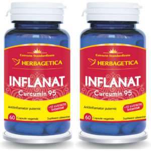 Pachet Inflanat Curcumin 95 60cps+60cps (50% reducere la al doilea produs)