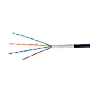 Rola 305 ml cablu U/UTP Cat.5e, 4x2xAWG24/1, PE, de exterior, negru Schrack HSEKU424E3