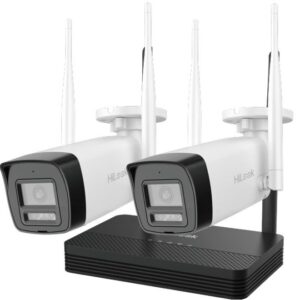 Kit 2 camere Wifi cu NVS HiLook IKS-2042BH-PH/W, 2MP, lentila 2.8mm, IR 30m, detectie miscare, microfon, difuzor