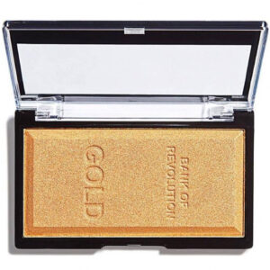 Iluminator compact Makeup Revolution, Ingot Highlighter (Gramaj: 12 g, Culoare produse: Gold, Concentratie: Iluminator)