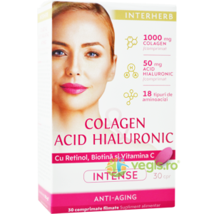 Colagen si Acid Hialuronic Intense 30cpr
