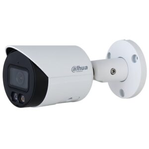 Camera IP Full Color Dahua IPC-HFW2449S-S-IL-0280B, 4MP, lentila 2.8mm, IR si lumina calda 30 m, microfon, PoE, IP67