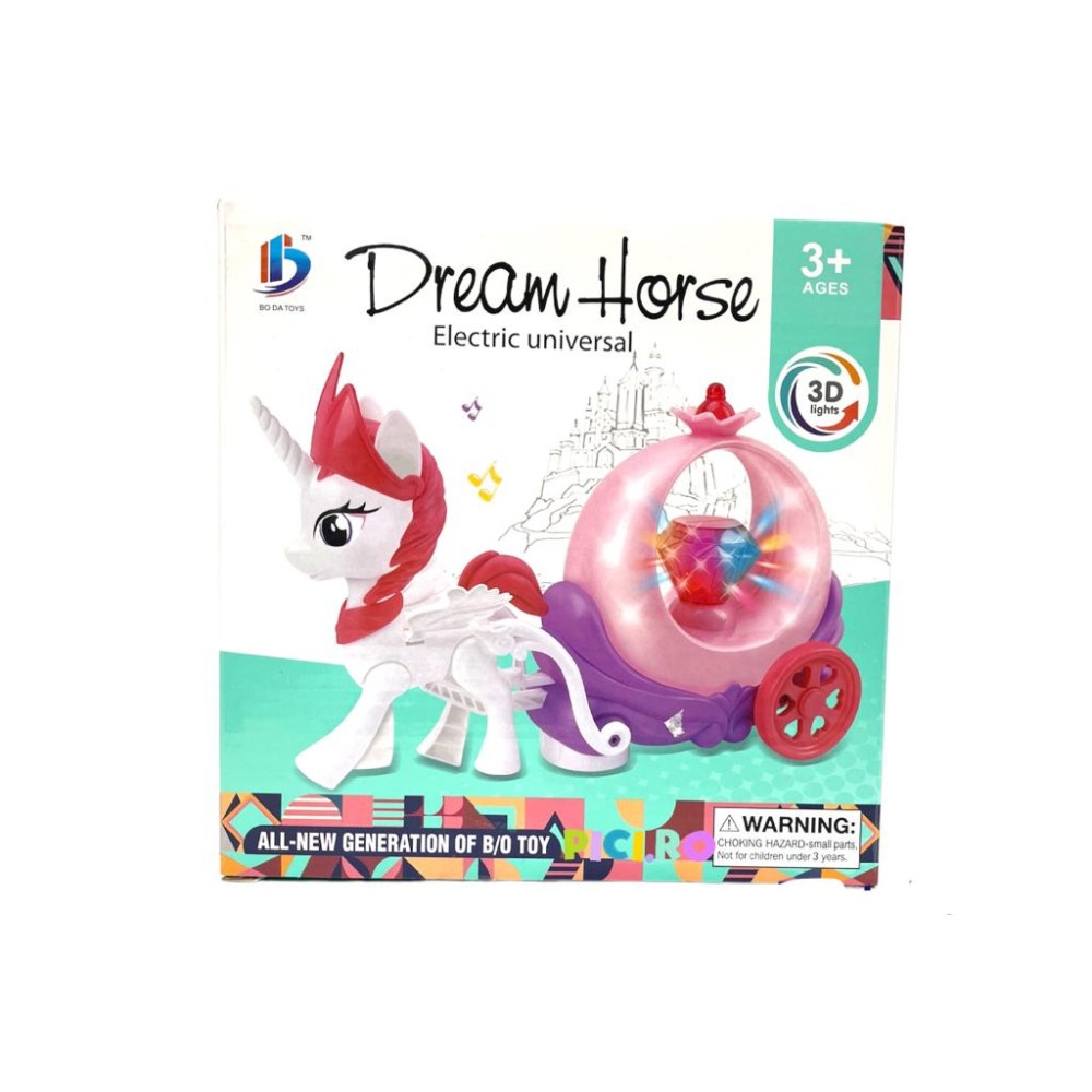 Jucarie interactiva Dream Horse cu Caruta Luminoasa