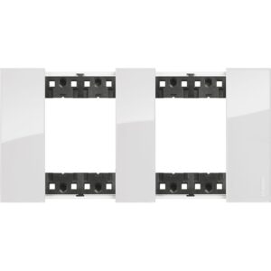 Rama ornament 2x2P 71mm Bticino Living Now KA4802M2DW, ice