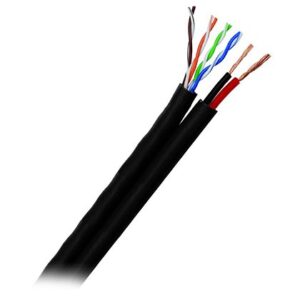 Cablu UTP cupru CAT.5 siamez cu alimentare 2x1mm, rola 100m KAB3087