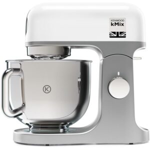Mixer cu bol Kenwood Chef KMX750WH, 1000W, 6 trepte, Bol Inox 5 l, Argintiu