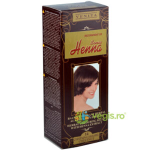 Balsam Colorant pentru Par cu Henna Nr. 14 - Castaniu 75ml