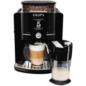 Espressor Automat Krups Latt'Espress EA829810, 1500W, 15 bar, ecran LCD, 1.7L, Negru