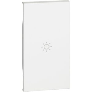 Tasta iluminabila simbol lumina 2 module pentru intrerupatoare Bticino Living Now KW01M2A, alb