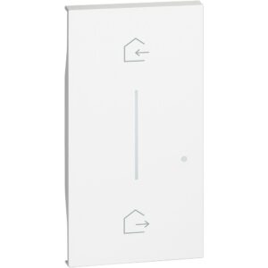 Capac 2 module iluminabil pentru dispozitive de control al scenariilor fara fir. Simbol In&Out(K4570CW) Bticino Living Now KW40M2, alb