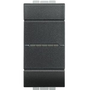 Intrerupator cap scara axial 10A 1 modul Bticino Living Light L4053N, antracit