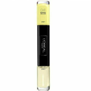 Lac de unghii L'Oreal Infallible Gel Nail Polish, 2x5ml (Concentratie: Lac de unghii, Culoare produse: 41 Banana On & On)