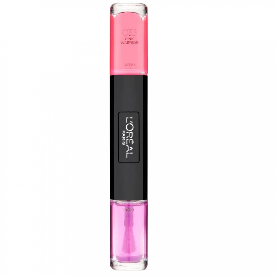 Lac de unghii L'Oreal Infallible Gel Nail Polish, 2x5ml (Concentratie: Lac de unghii, Culoare produse: 033 Pink Warrior)