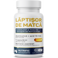 Laptisor de matca 1000mg, 60 capsule moi 60cps NUTRIFIC